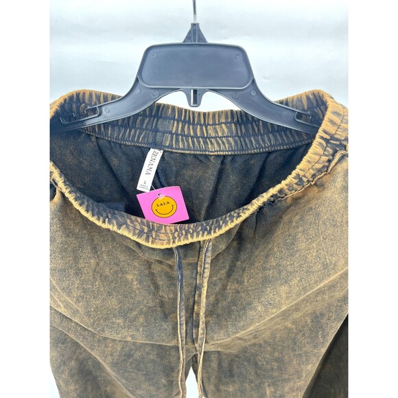 Women's Pants - Zenana by Lala Casual Drawstring Stretchy Straight Bleached Look - Picture 5 of 5